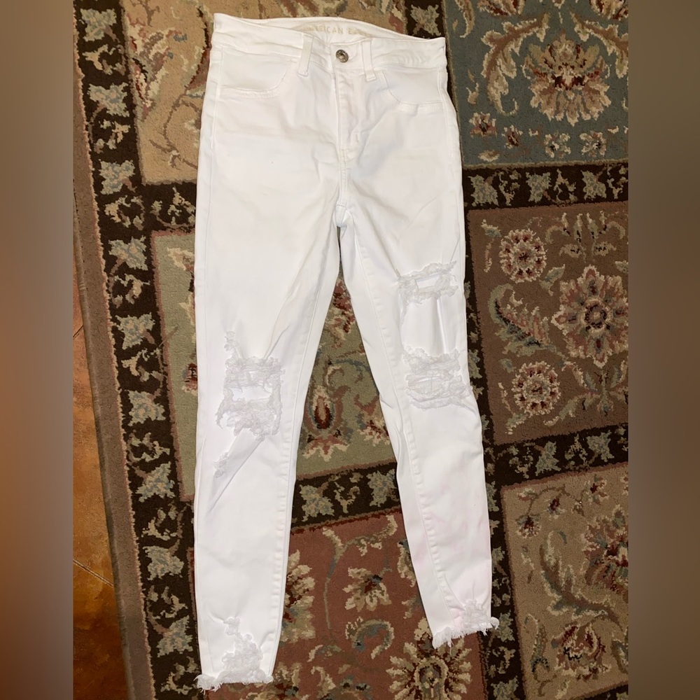 AEO White High rise jegging Next level Stretch size 6 regular - Picture 4 of 7